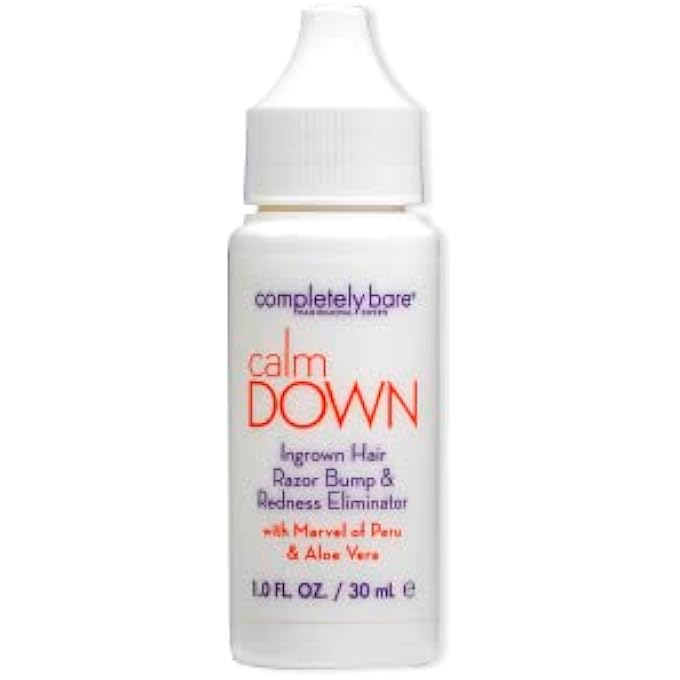 Completely Bare مزيل الشعر الناشئ من الوجه، ومزيل نتوءات الحلاقة والاحمرار - يخفف من انزعاج البشرة ويعزز تجديد البشرة لفتح المسام وتقليل الشعر الناشئ، 1 أونصة - Image 3